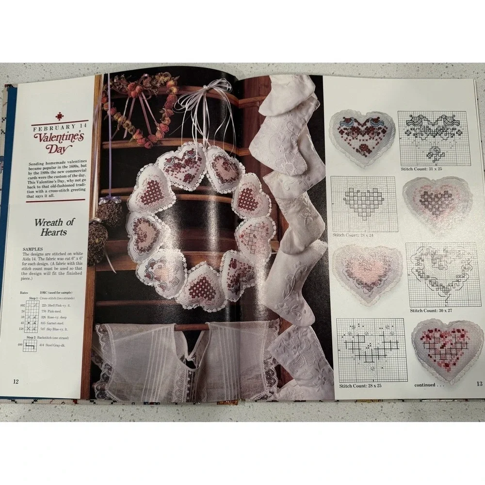 Holidays in Cross Stitch Patterns Book Crafting Cottagecore Grandmacore Vintage